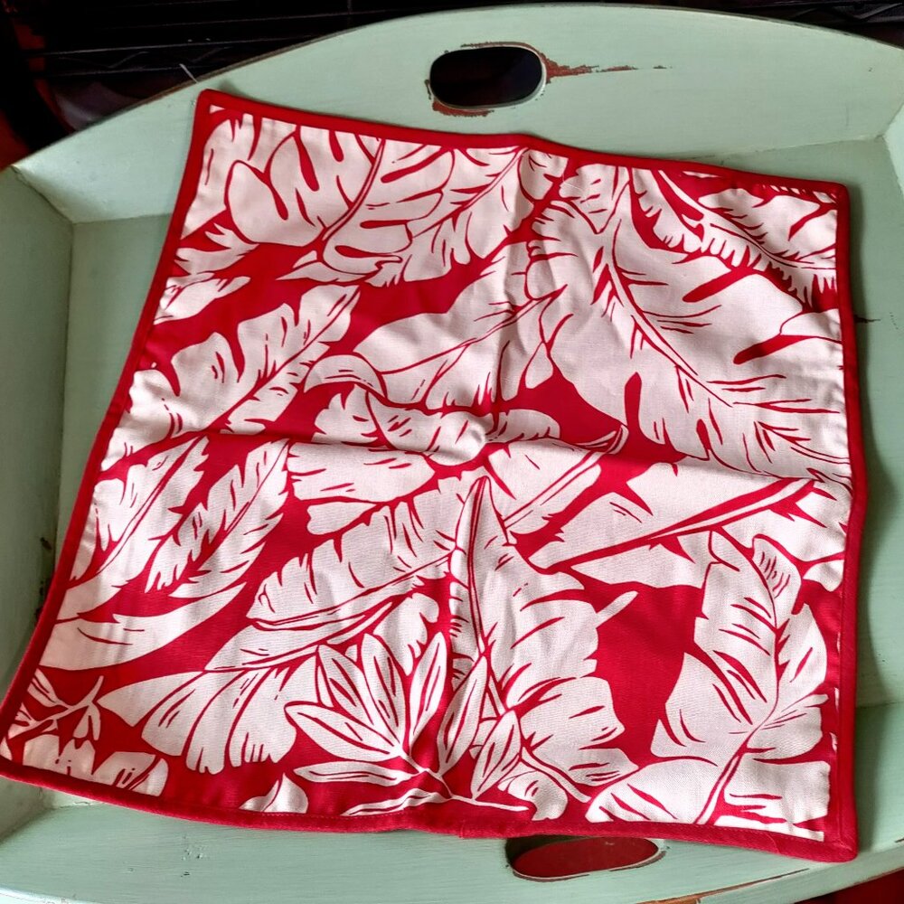 Pottery Barn Red Leaves Accent Pillow Cover